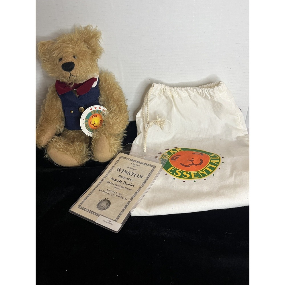 Bear Essentials WINSTON Jointed Mohair DESIGNED BY JACKIE MELERSKI 11"W Tag&Bag